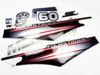 Vinyl graphic silver shimmer decals set suitable for Mercury 60 hp four stroke outboard engine. Vinyl silver shimmer stickers kit for Mercury 60 hp four stroke Handmade