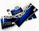 Vinyl blue graphic decals set suitable for Mercury EFI 175 hp two stroke outboard engine. Vinyl stickers kit for Mercury 175 electronic fuel injection  hp Handmade