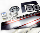 Vinyl graphic silver shimmer decals set suitable for Mercury 60 hp four stroke outboard engine. Vinyl silver shimmer stickers kit for Mercury 60 hp four stroke Handmade
