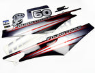 Vinyl graphic silver shimmer decals set suitable for Mercury 60 hp four stroke outboard engine. Vinyl silver shimmer stickers kit for Mercury 60 hp four stroke Handmade