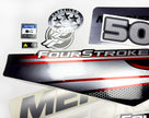 Vinyl graphic silver shimmer decals set suitable for Mercury 50 hp four stroke outboard engine. Vinyl silver shimmer stickers kit for Mercury 50 hp four stroke Handmade