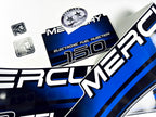 Vinyl blue graphic decals set suitable for Mercury EFI 150 hp two stroke outboard engine. Vinyl stickers kit for Mercury 150 electronic fuel injection  hp Handmade