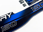 Vinyl blue graphic decals set suitable for Mercury 150 hp two stroke outboard engine. Vinyl stickers kit for Mercury 150 hp Handmade