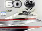 Vinyl graphic silver shimmer decals set suitable for Mercury 60 hp four stroke outboard engine. Vinyl silver shimmer stickers kit for Mercury 60 hp four stroke Handmade