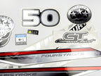 Vinyl graphic silver shimmer decals set suitable for Mercury 50 hp four stroke outboard engine. Vinyl silver shimmer stickers kit for Mercury 50 hp four stroke Handmade