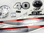 Vinyl graphic silver shimmer decals set suitable for Mercury 40 hp four stroke outboard engine. Vinyl silver shimmer stickers kit for Mercury 40 hp four stroke Handmade