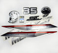 Vinyl graphic silver shimmer decals set suitable for Mercury 35 hp four stroke outboard engine. Vinyl silver shimmer stickers kit for Mercury 35 hp four stroke Handmade