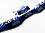 Vinyl blue graphic decals set suitable for Mercury 125 hp two stroke outboard engine. Vinyl stickers kit for Mercury 125 hp Handmade