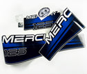 Vinyl blue graphic decals set suitable for Mercury 125 hp two stroke outboard engine. Vinyl stickers kit for Mercury 125 hp Handmade