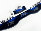 Vinyl blue graphic decals set suitable for Mercury 115 hp two stroke outboard engine. Vinyl stickers kit for Mercury 115 hp Handmade