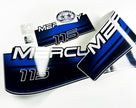 Vinyl blue graphic decals set suitable for Mercury 115 hp two stroke outboard engine. Vinyl stickers kit for Mercury 115 hp Handmade