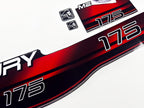 Vinyl graphic decals set suitable for Mercury 175 hp two stroke outboard engine. Vinyl stickers kit for Mercury 175 hp Handmade