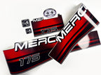Vinyl graphic decals set suitable for Mercury 175 hp two stroke outboard engine. Vinyl stickers kit for Mercury 175 hp Handmade