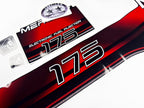 Vinyl red graphic decals set suitable for Mercury 175 hp two stroke EFI outboard engine. Vinyl stickers kit for Mercury 175 hp Handmade