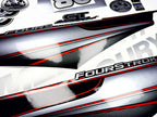 Vinyl graphic silver shimmer decals set suitable for Mercury 80 hp four stroke outboard engine. Vinyl silver shimmer stickers kit for Mercury 80 hp four stroke Handmade