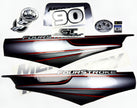 Vinyl graphic silver shimmer decals set suitable for Mercury 90 hp four stroke outboard engine. Vinyl silver shimmer stickers kit for Mercury 90 hp four stroke Handmade