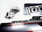 Vinyl graphic silver shimmer decals set suitable for Mercury 100 hp four stroke outboard engine. Vinyl silver shimmer stickers kit for Mercury 100 hp four stroke Handmade