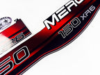 Vinyl graphic decals set suitable for Mercury XR 6 150 hp two stroke outboard engine. Vinyl stickers kit for Mercury 150 hp Handmade