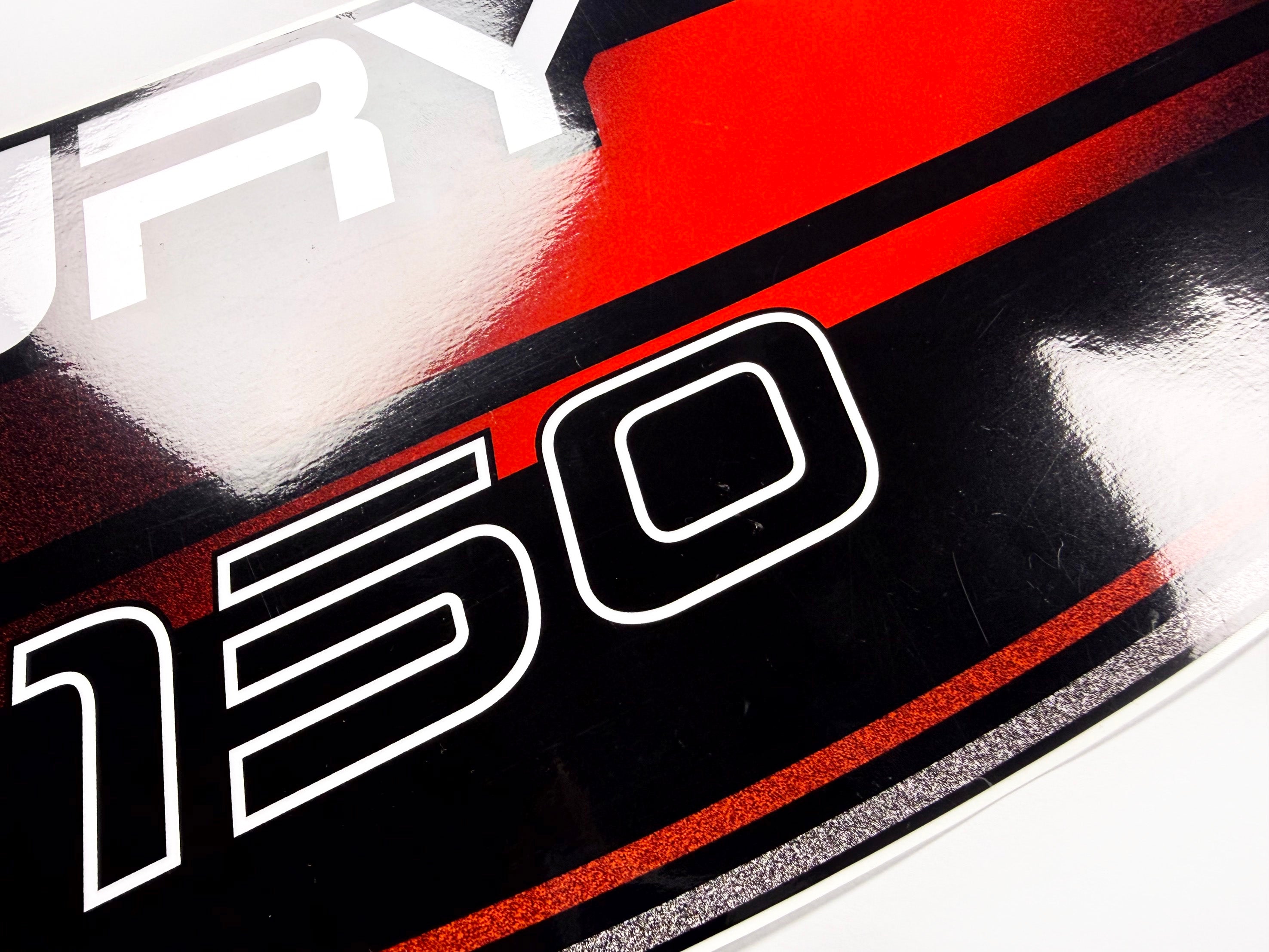 Vinyl graphic decals set suitable for Mercury 150 hp two stroke outboard engine. Vinyl stickers kit for Mercury 150 hp Handmade