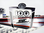 Vinyl graphic silver shimmer decals set suitable for Mercury 100 hp four stroke outboard engine. Vinyl silver shimmer stickers kit for Mercury 100 hp four stroke Handmade
