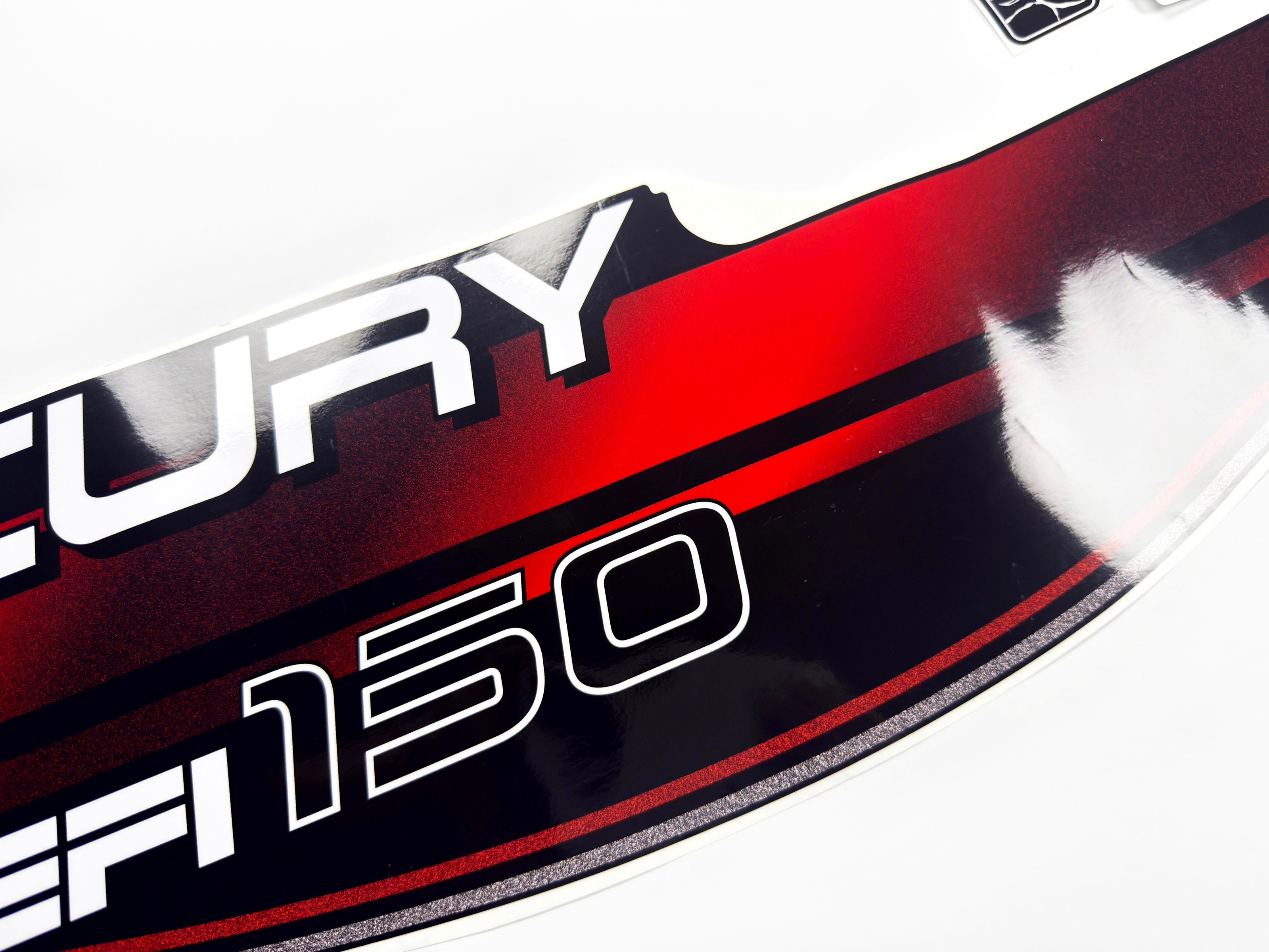 Vinyl graphic decals set suitable for Mercury EFI 150 hp two stroke outboard engine. Vinyl stickers kit for Mercury 150 hp electronik fuel injection Handmade