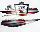 Vinyl graphic silver shimmer red decals set suitable for Mercury 90 hp four stroke outboard engine. Vinyl silver shimmer stickers kit for Mercury 90 hp four stroke Handmade
