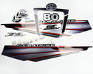 Vinyl graphic silver shimmer decals set suitable for Mercury 80 hp four stroke outboard engine. Vinyl silver shimmer stickers kit for Mercury 80 hp four stroke Handmade