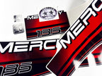 Vinyl graphic decals set suitable for Mercury 135 hp two stroke outboard engine. Vinyl stickers kit for Mercury 135 hp Handmade
