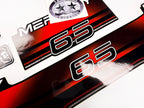 Vinyl graphic decals set suitable for Mercury 65 hp two stroke outboard engine. Vinyl stickers kit for Mercury 65 hp Handmade