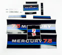 Vinyl graphic retro decals set suitable for Mercury 7.5 hp outboard engine 1983 . Vinyl stickers kit for Mercury 7.5 hp Handmade