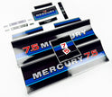 Vinyl graphic retro decals set suitable for Mercury 7.5 hp outboard engine 1983 . Vinyl stickers kit for Mercury 7.5 hp Handmade