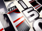 Vinyl graphic silver shimmer red decals set suitable for Mercury 150 hp four stroke outboard engine. Vinyl silver shimmer stickers kit for Mercury 150 hp four stroke Handmade