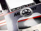 Vinyl graphic silver shimmer red decals set suitable for Mercury 150 hp four stroke outboard engine. Vinyl silver shimmer stickers kit for Mercury 150 hp four stroke Handmade
