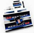 Vinyl graphic retro decals set suitable for Mercury 9.8 hp outboard engine 1983