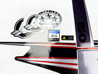 Vinyl graphic silver shimmer red decals set suitable for Mercury 135 hp four stroke outboard engine. Vinyl silver shimmer stickers kit for Mercury 135 hp four stroke Handmade