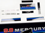Vinyl graphic retro decals set suitable for Mercury 9.8 hp outboard engine 1983