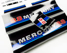 Vinyl graphic retro decals set suitable for Mercury 9.8 hp outboard engine 1983