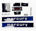 Vinyl graphic retro decals set suitable for Mercury 9.8 hp outboard engine 1970