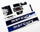 Vinyl graphic retro decals set suitable for Mercury 9.8 hp outboard engine 1970