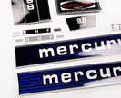 Vinyl graphic retro decals set suitable for Mercury 9.8 hp outboard engine 1970