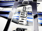 Vinyl graphic silver shimmer blue decals set suitable for Mercury 135 hp four stroke outboard engine. Vinyl silver shimmer stickers kit for Mercury 135 hp four stroke Handmade