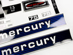 Vinyl graphic retro decals set suitable for Mercury 7.5 hp outboard engine. Vinyl stickers kit for Mercury 7.5 hp Handmade