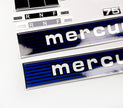 Vinyl graphic retro decals set suitable for Mercury 7.5 hp outboard engine. Vinyl stickers kit for Mercury 7.5 hp Handmade