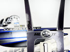 Vinyl graphic silver shimmer blue decals set suitable for Mercury 150 hp four stroke outboard engine. Vinyl silver shimmer stickers kit for Mercury 150 hp four stroke Handmade