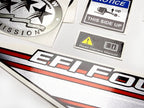 Vinyl graphic silver shimmer decals set suitable for Mercury 20 hp four stroke EFI outboard engine. Vinyl silver shimmer stickers kit for Mercury 20 hp four stroke Handmade