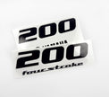 Vinyl black with clear film decals set suitable for Yamaha 200 hp four stroke outboard engine for white cover. Vinyl stickers kit for Yamaha 200 hp four stroke Handmade