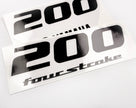 Vinyl black with clear film decals set suitable for Yamaha 200 hp four stroke outboard engine for white cover. Vinyl stickers kit for Yamaha 200 hp four stroke Handmade