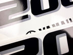 Vinyl black with clear film decals set suitable for Yamaha 200 hp four stroke outboard engine for white cover. Vinyl stickers kit for Yamaha 200 hp four stroke Handmade