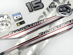 Vinyl graphic silver shimmer decals set suitable for Mercury 15 hp four stroke outboard engine. Vinyl silver shimmer stickers kit for Mercury 15 hp four stroke Handmade