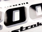 Vinyl black with clear film decals set suitable for Yamaha 200 hp four stroke outboard engine for white cover. Vinyl stickers kit for Yamaha 200 hp four stroke Handmade